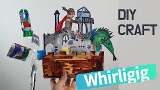 바람으로 움직이는 바람개비 장난감 윌리기그 만들기!_Whirligig Knights and dragons